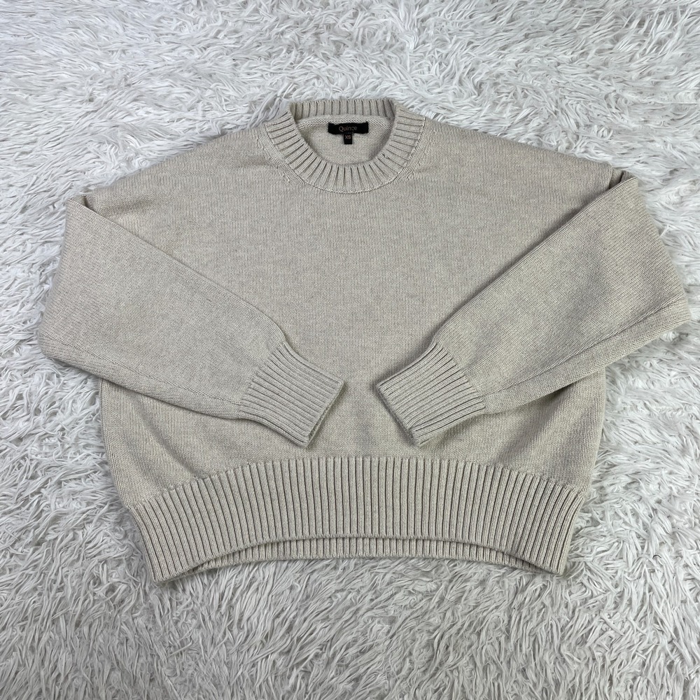 Quince Cream Crew Neck Sweater